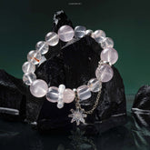 Lumi Reiki Rose Quartz Love Magnet Bracelet Worn - Stylish Jewelry for Love Attraction and Emotional Well - being