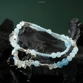 Lumi Reiki Emotional Soothing Balance Bracelet | Aquamarine & Moonstone for Calm & Communication
