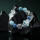 Pulsera Clarity de Cuarzo y Aguamarina