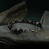 Pulsera protectora de cristal de pelo negro