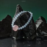 Rose Quartz & Aquamarine Love Bracelet