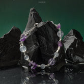 Amethyst - MilkyQuartz SoulCalm Bracelet