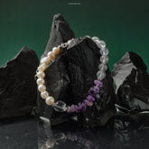 Amethyst - MilkyQuartz Peace Bracelet