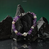 Amethyst Pearl Calm Fusion Bracelet