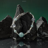 Aquamarine - MilkyQuartz MindFlow Bracelet
