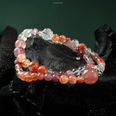 Lumi Reiki Strawberry Quartz Boost Necklace | Heart Chakra Crystal for Love Luck & Relationship Harmony