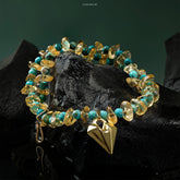 Wealth Soaring Necklace | Citrine & Gold Eagle Pendant for Abundance & Career Growth