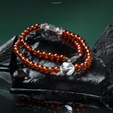 Lumi Reiki Health Guardianship Necklace | White Quartz & Garnet for Energy Balance and Wellness