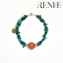 Green Vine and Red Core Christmas Bracelet