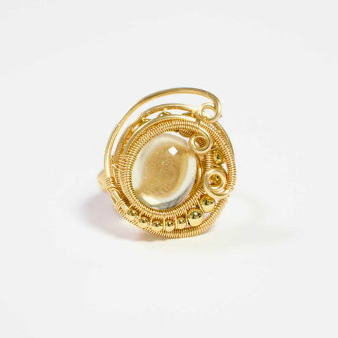 Time Trajectory Citrine Ring