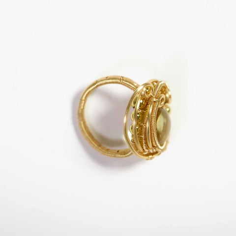 Time Trajectory Citrine Ring