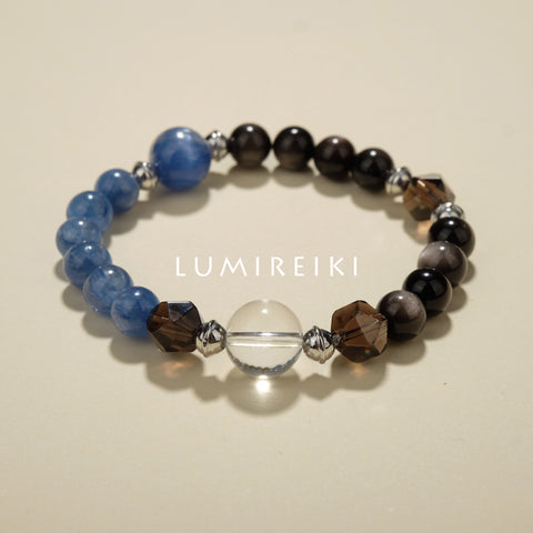 White Quartz & Kyanite Synergy Bracelet