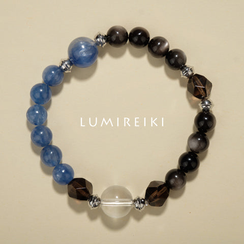 White Quartz & Kyanite Synergy Bracelet