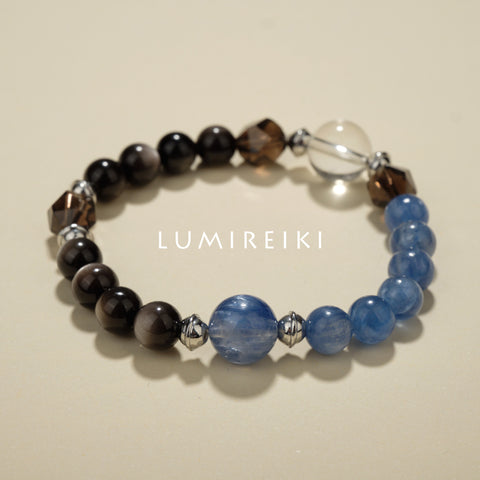 White Quartz & Kyanite Synergy Bracelet