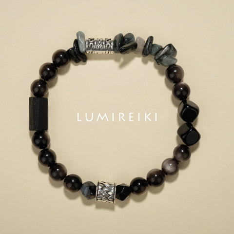 Tourmaline & Obsidian Guardian Bracelet