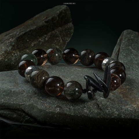 Obsidian Tusk Guardian Bracelet