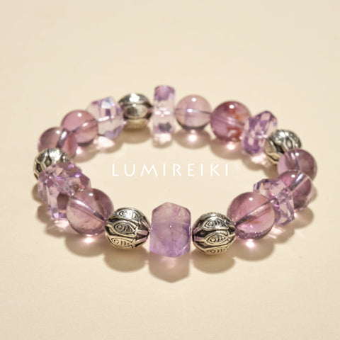 Amethyst Dual-Point Serenity Bracelet