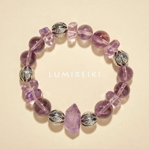 Amethyst Dual-Point Serenity Bracelet