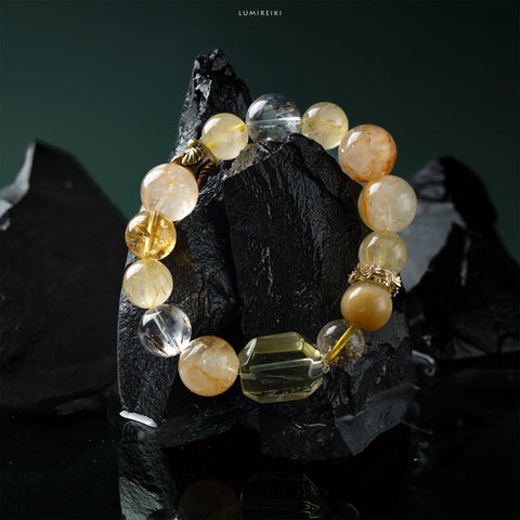 Citrine Cube Prosperity Bracelet