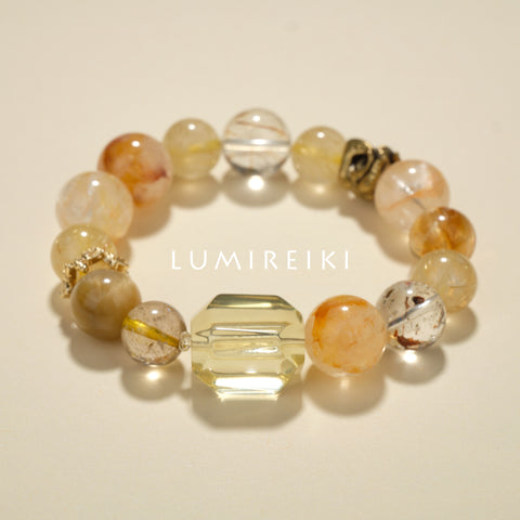Citrine Cube Prosperity Bracelet
