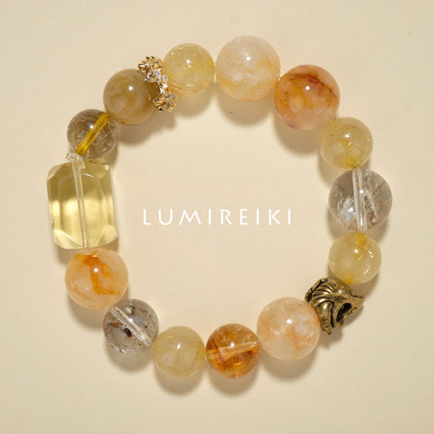 Citrine Cube Prosperity Bracelet