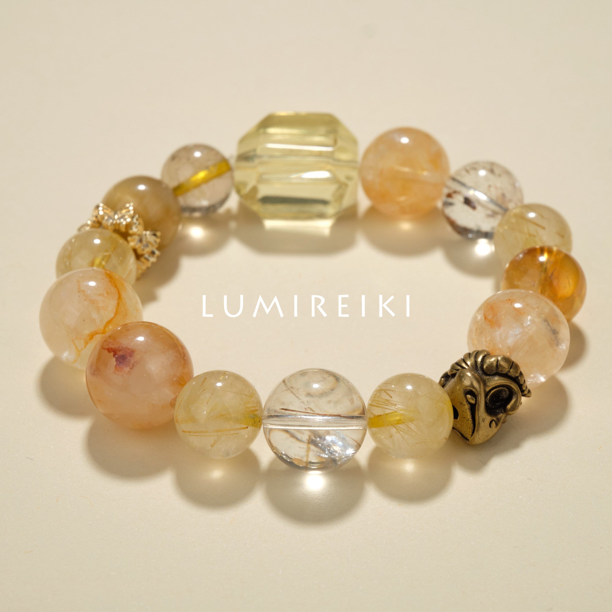 Gold-Plated Metal Accents | Durable & Stylish Design for the Citrine Prosperity Bracelet