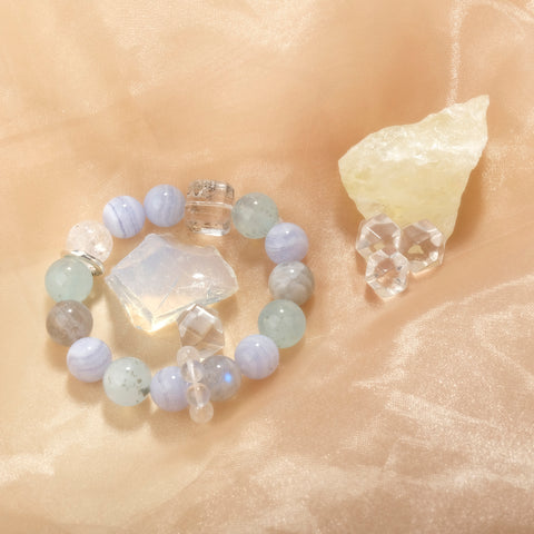 Aquamarine & Moonstone Bracelet