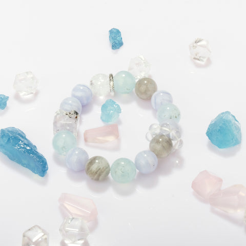 Aquamarine & Moonstone Bracelet