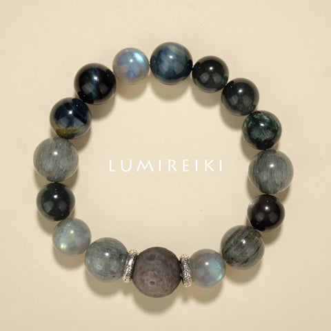 Pulsera cósmica de piedra lunar