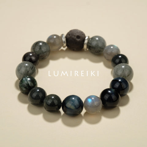 Pulsera cósmica de piedra lunar