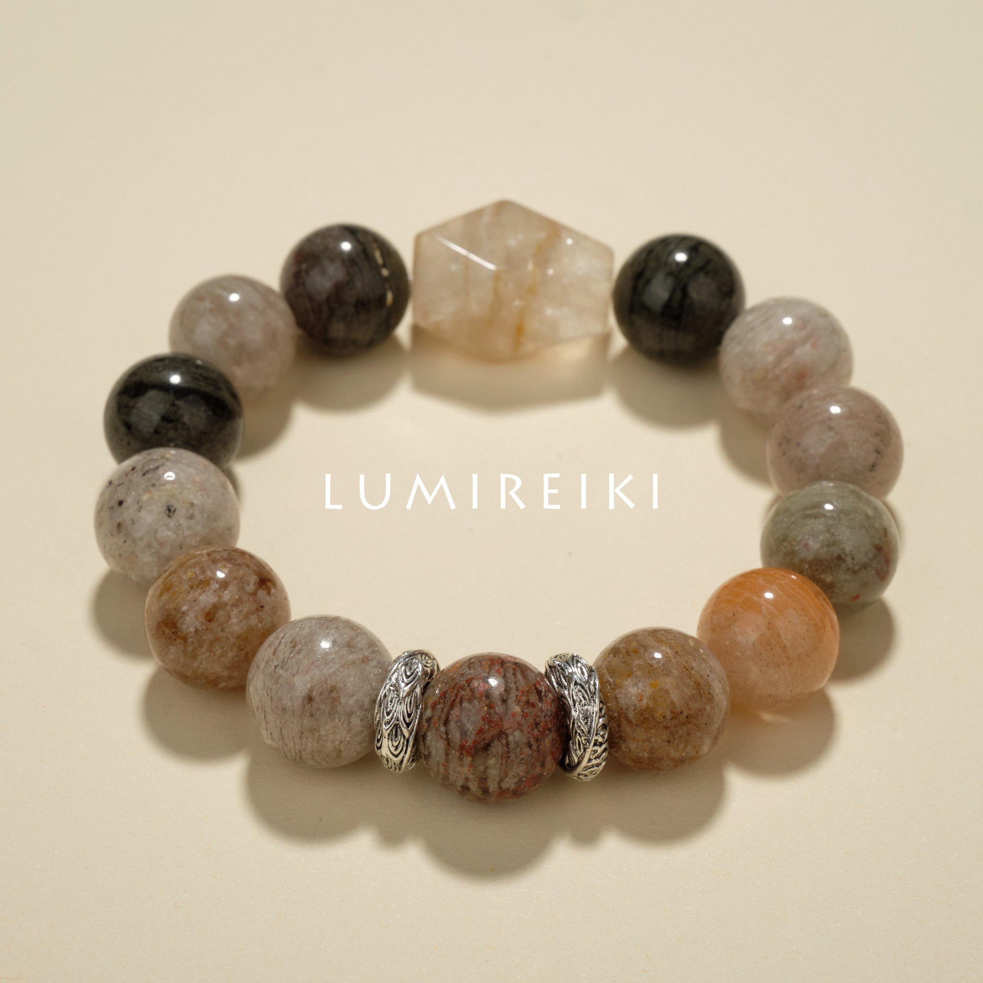 Lumi Reiki Career Bracelet Worn | Stylish Crystal Jewelry for Professional Focus & Stress Relief