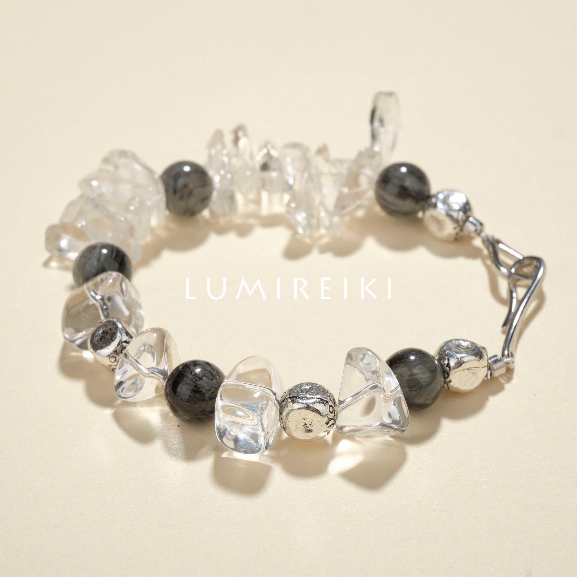 Lumi Reiki White Crystal Accents Detail - Purifying Crystals for Energy Cleansing and Clarity Enhancement