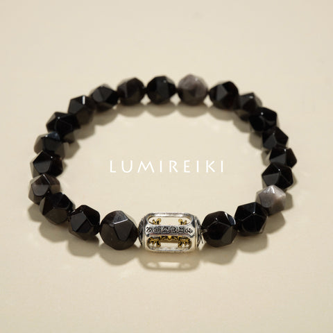 Pulsera Guardiana de Obsidiana Argentium