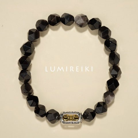 Pulsera Guardiana de Obsidiana Argentium