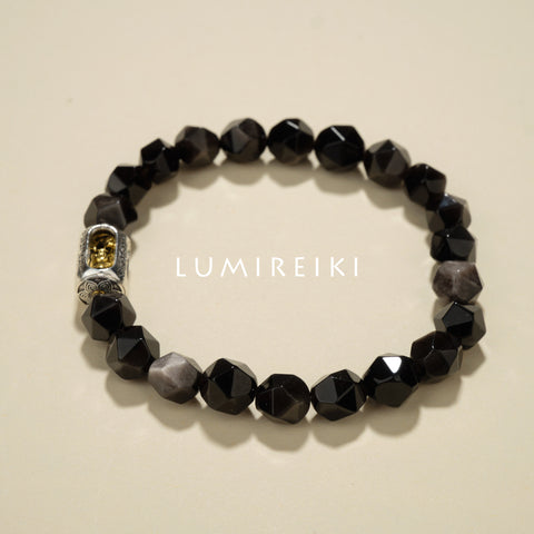 Pulsera Guardiana de Obsidiana Argentium