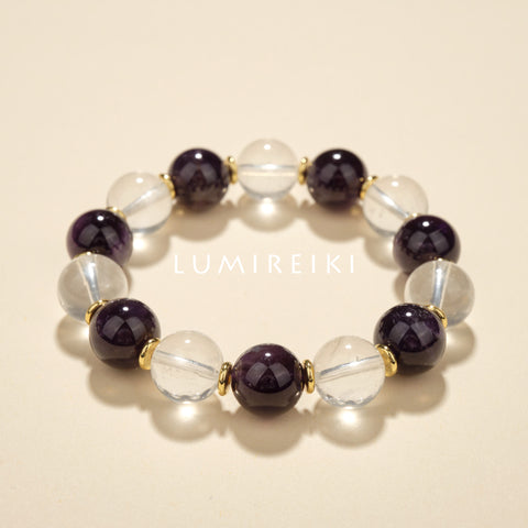 Amethyst & Clear Quartz Calm Bracelet