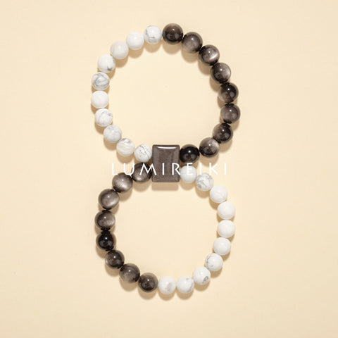 Silver Obsidian Shield Bracelet