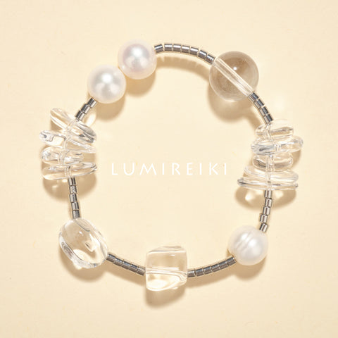 White Quartz & Pearl Calm Bracelet