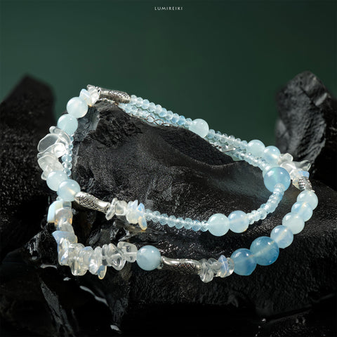 Aquamarine Throat Chakra Bracelet