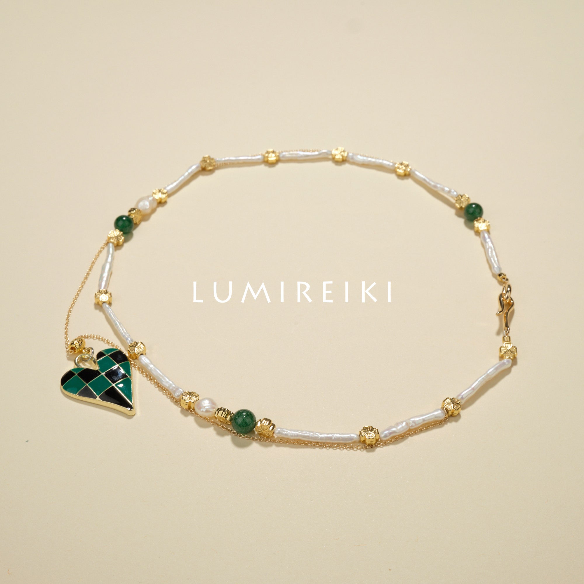 Lumi Reiki Trauma Healer Necklace Worn | Stylish Crystal Jewelry for Emotional Balance & Graceful Healing