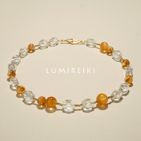 Yellow Auralite Wealth Necklace