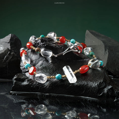 Twin-Point  Quartz Power Necklace