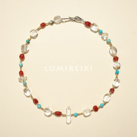 Twin-Point  Quartz Power Necklace