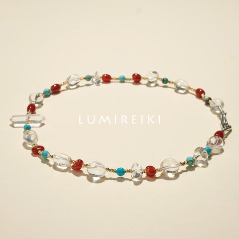 Twin-Point  Quartz Power Necklace