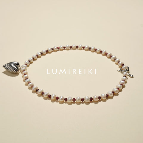 Tranquil Blaze Pearl Necklace