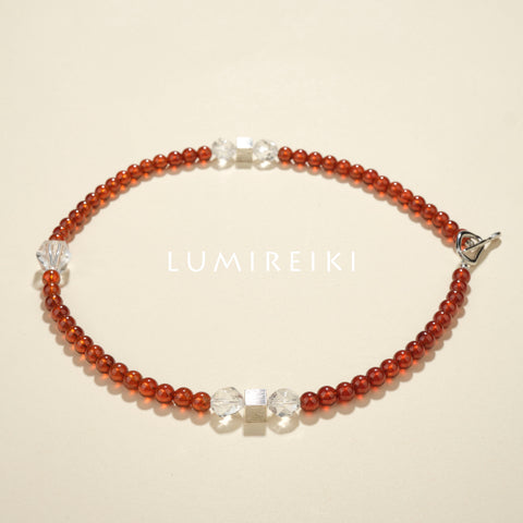 Garnet & White Crystal Bracelet