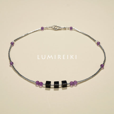 Guardian Onyx & Amethyst Necklace