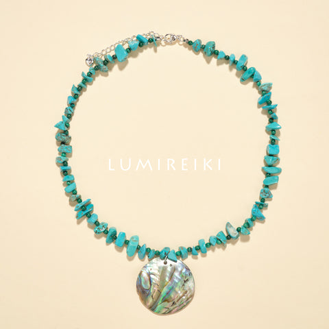 Turquoise & Emerald Courage Necklace