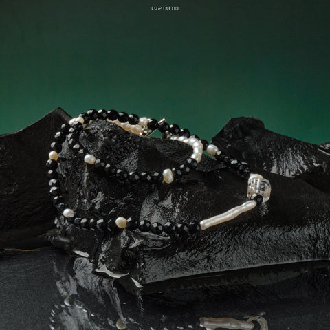 Black Onyx Pearl Necklace