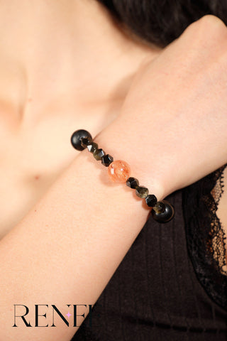 Will-O-Wisp Black Crystal Bracelet